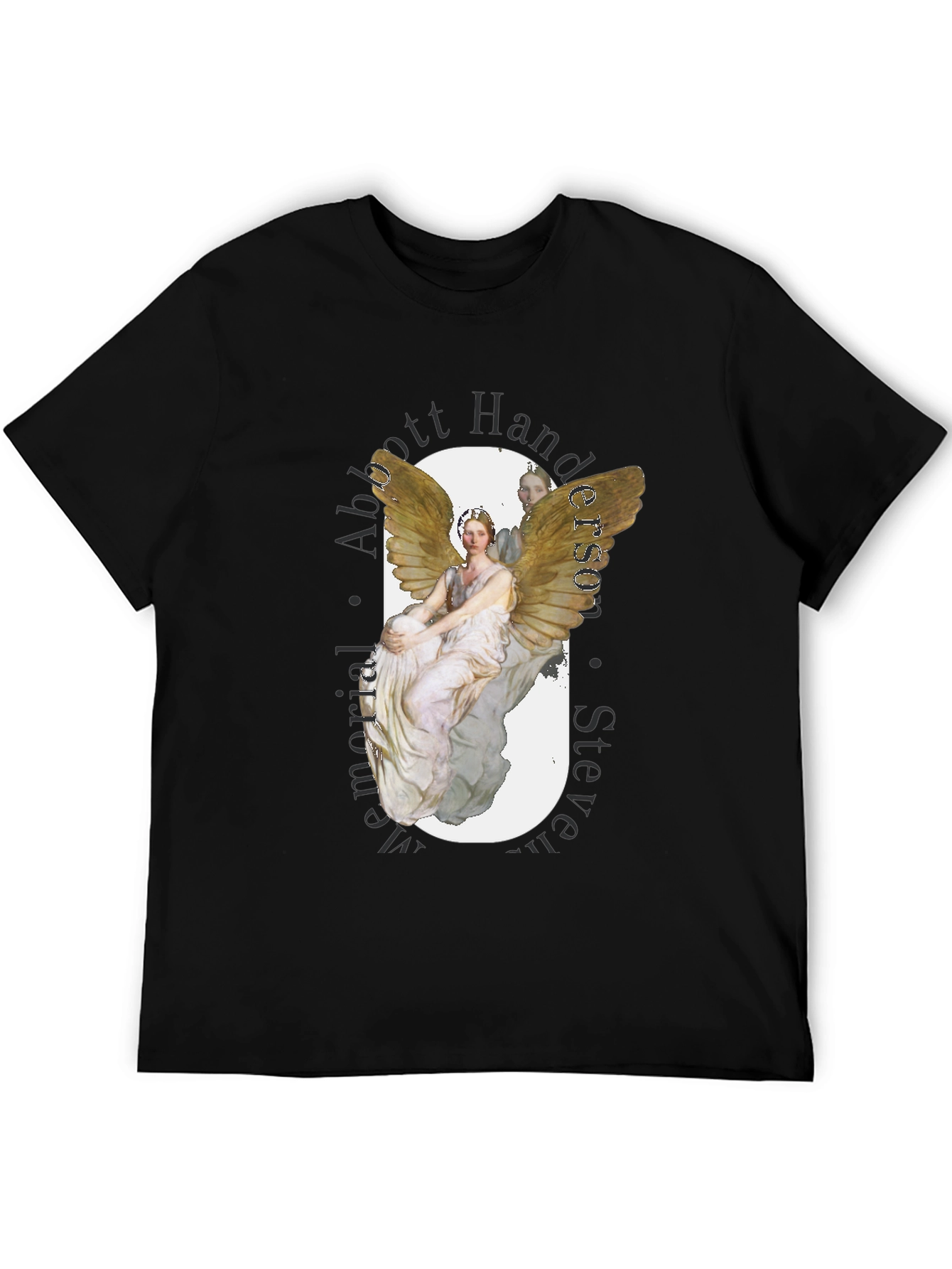 Angel Graphic Print Black T-Shirt