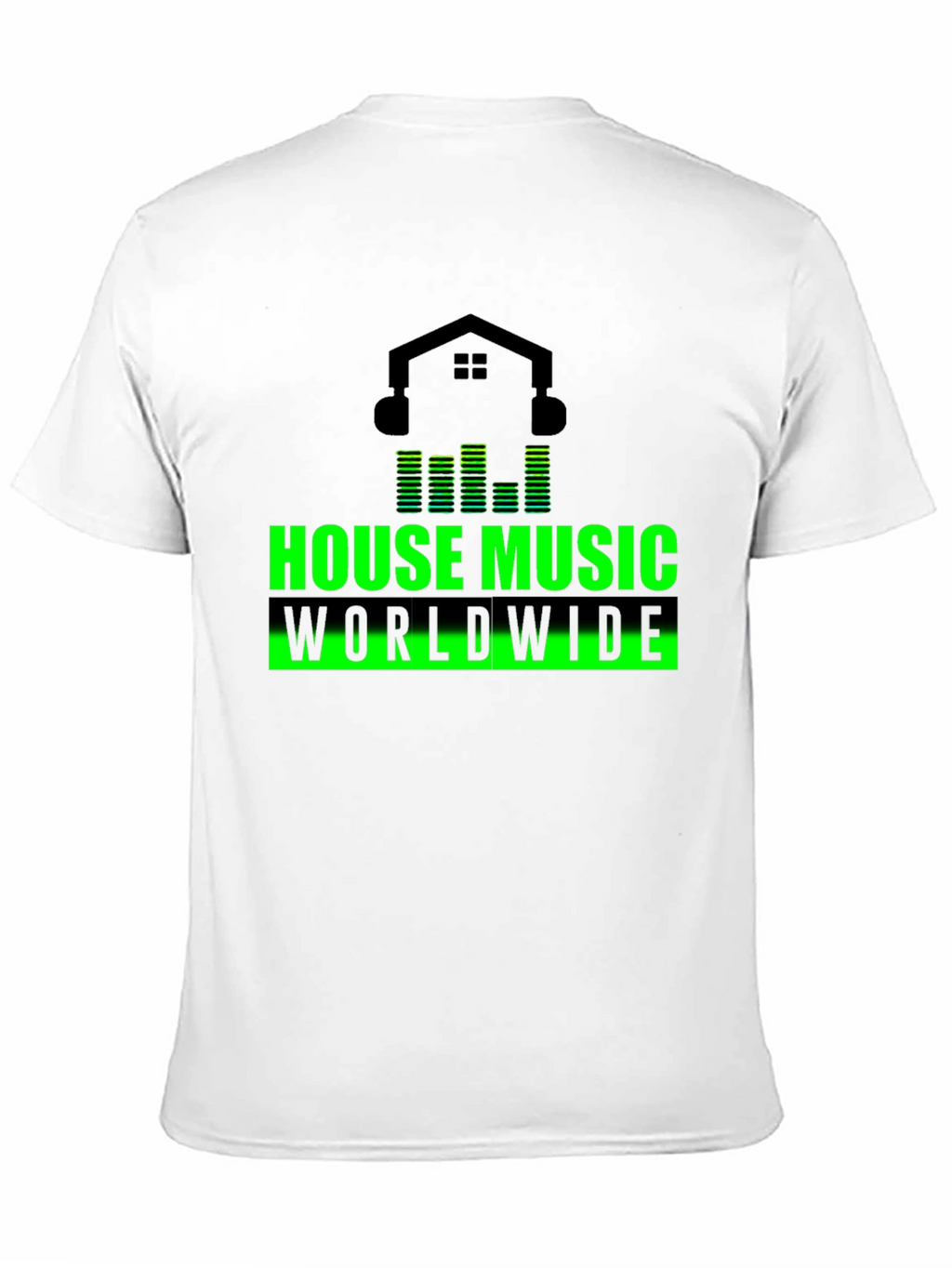 House Music Worldwide Black Graphic T-Shirt