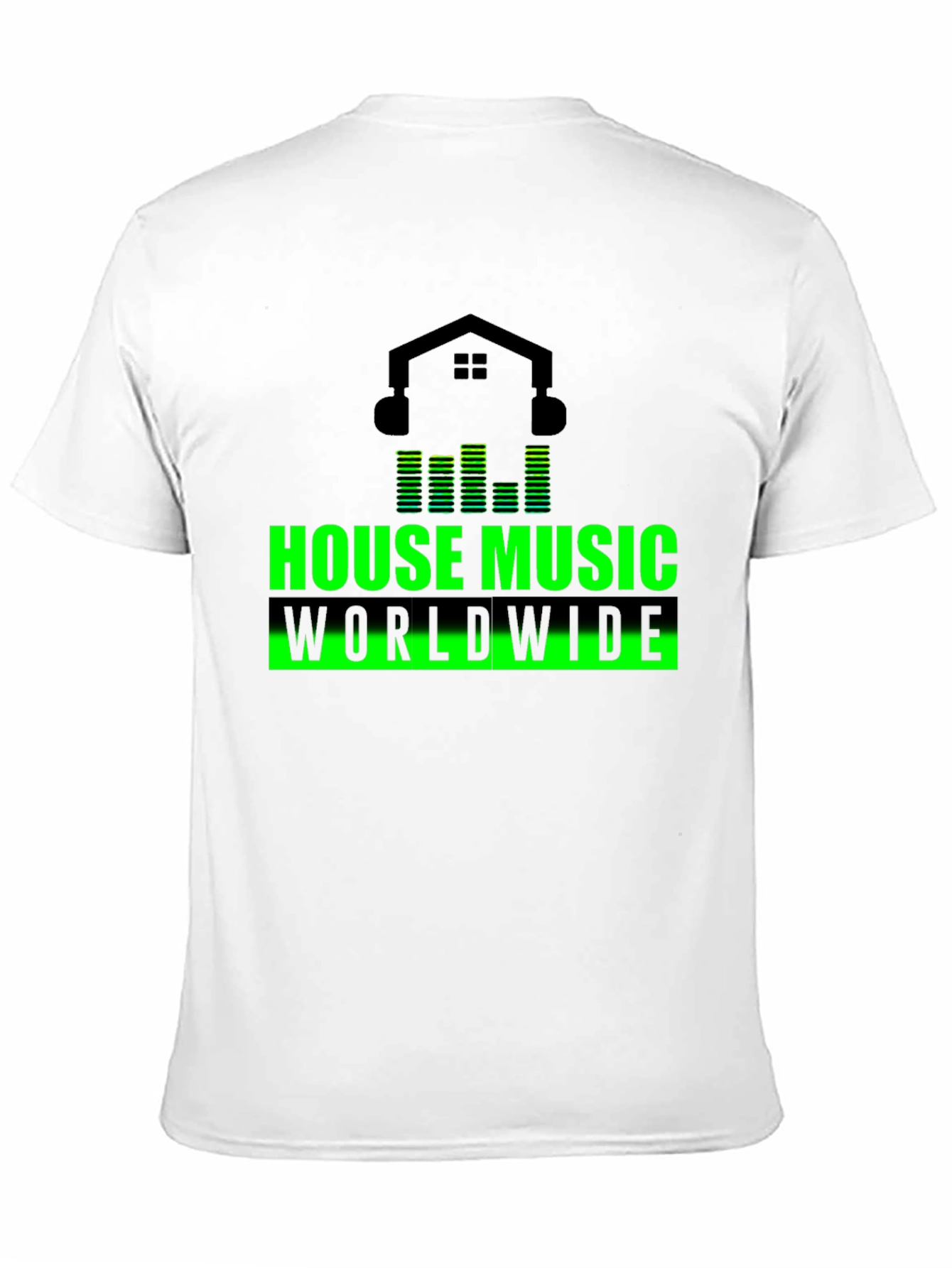House Music Worldwide Black Graphic T-Shirt