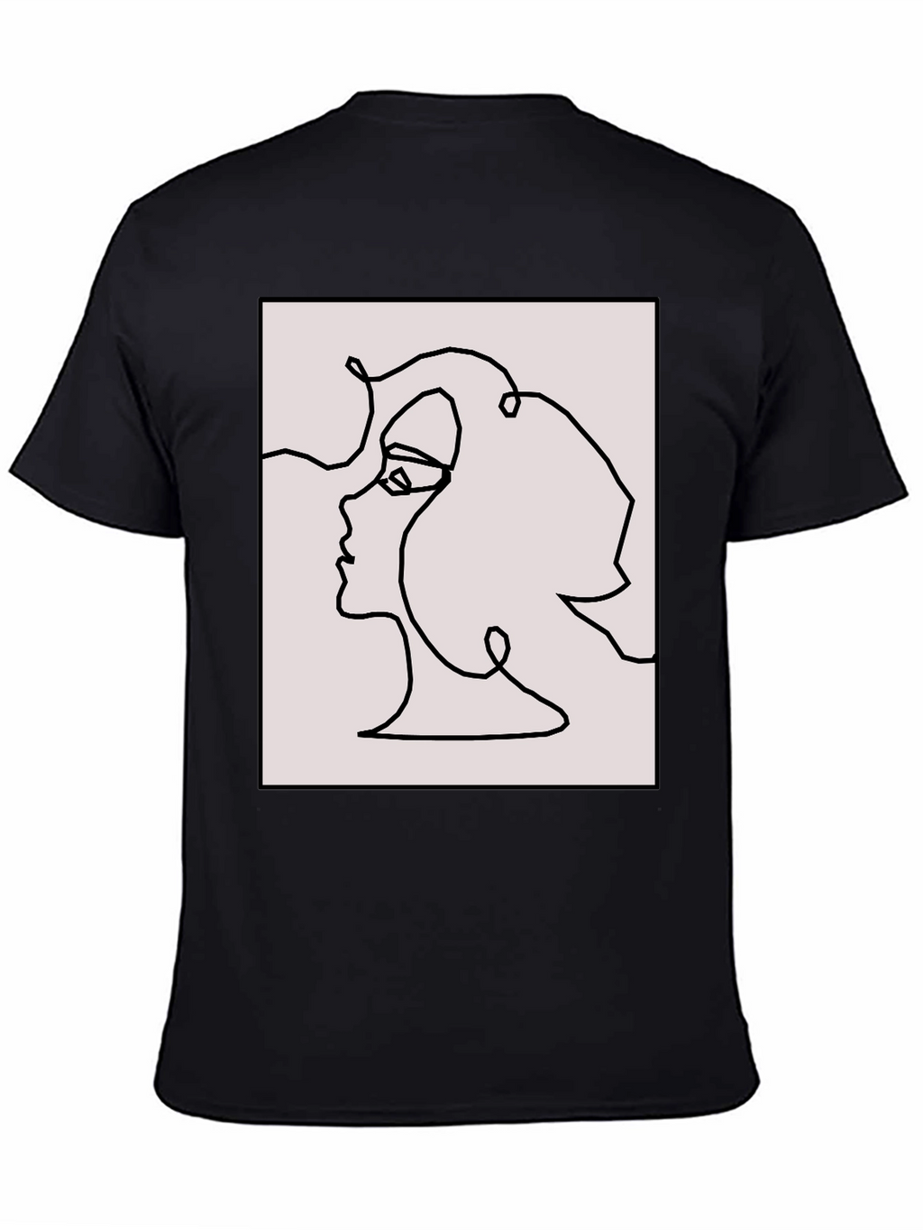 Abstract Face Line Art Graphic Tee