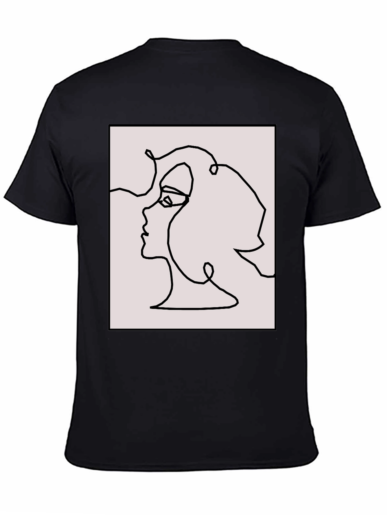 Abstract Face Line Art Graphic Tee