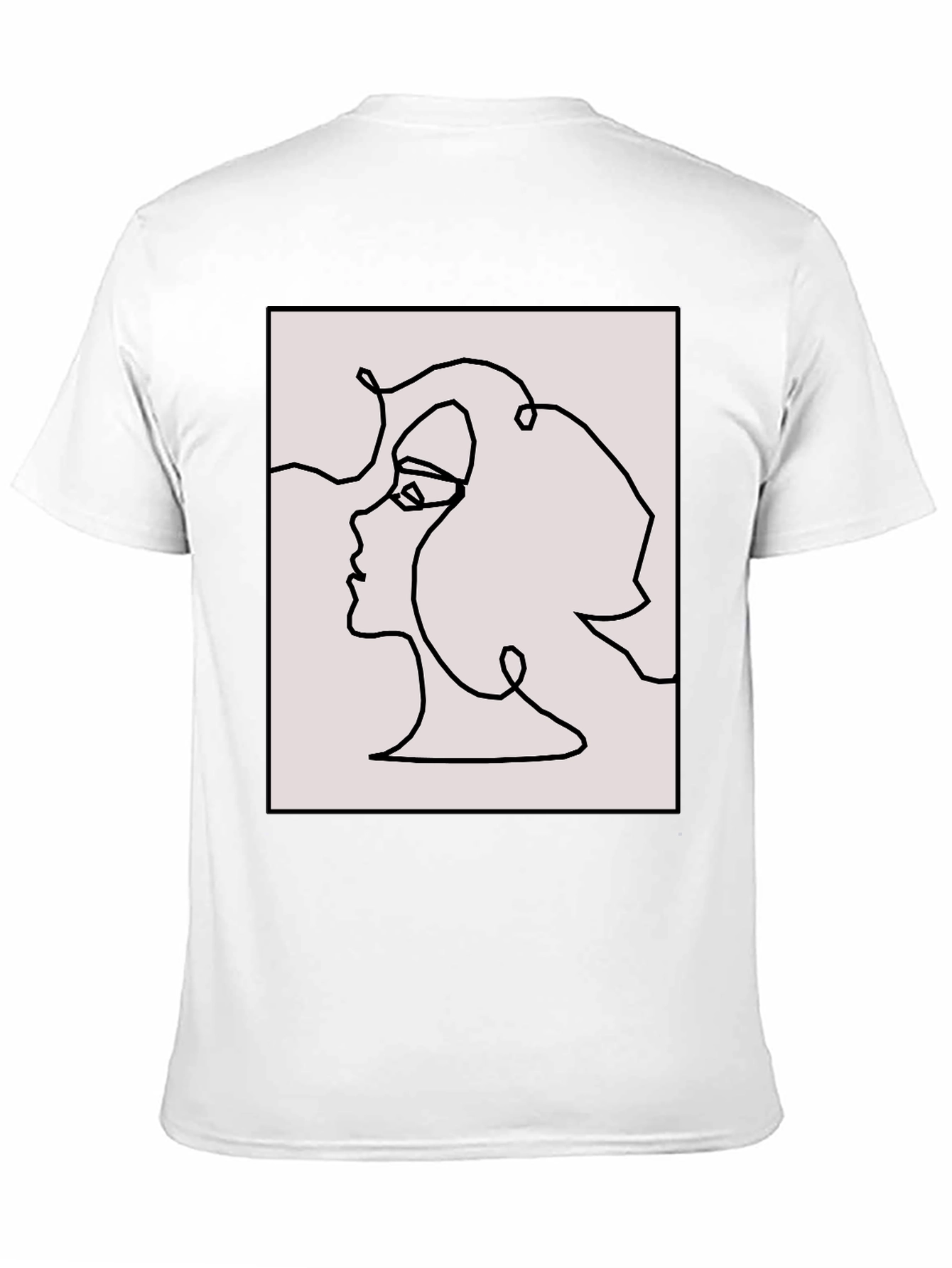 Abstract Face Line Art Graphic Tee