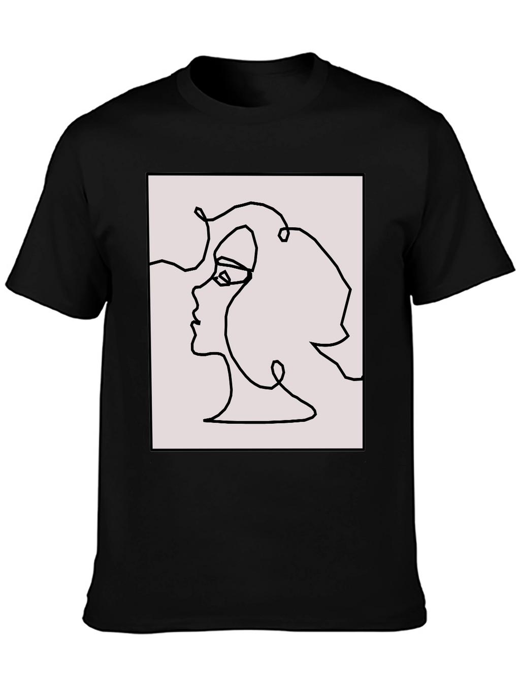 Abstract Face Line Art Graphic Tee