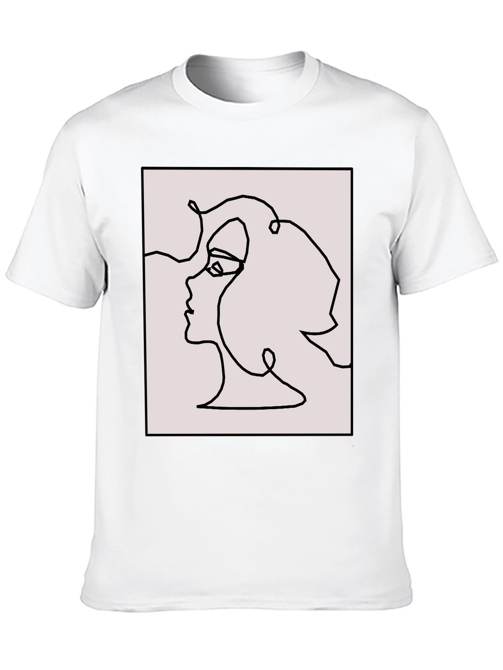 Abstract Face Line Art Graphic Tee