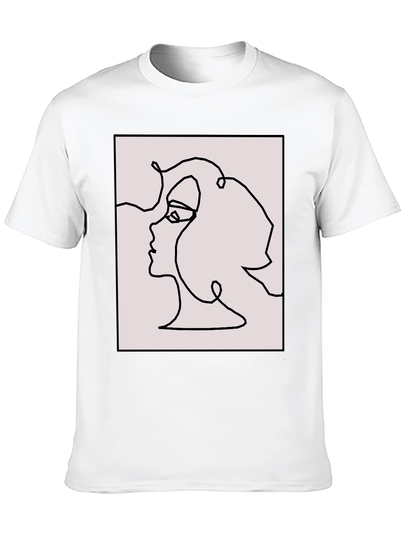 Abstract Face Line Art Graphic Tee