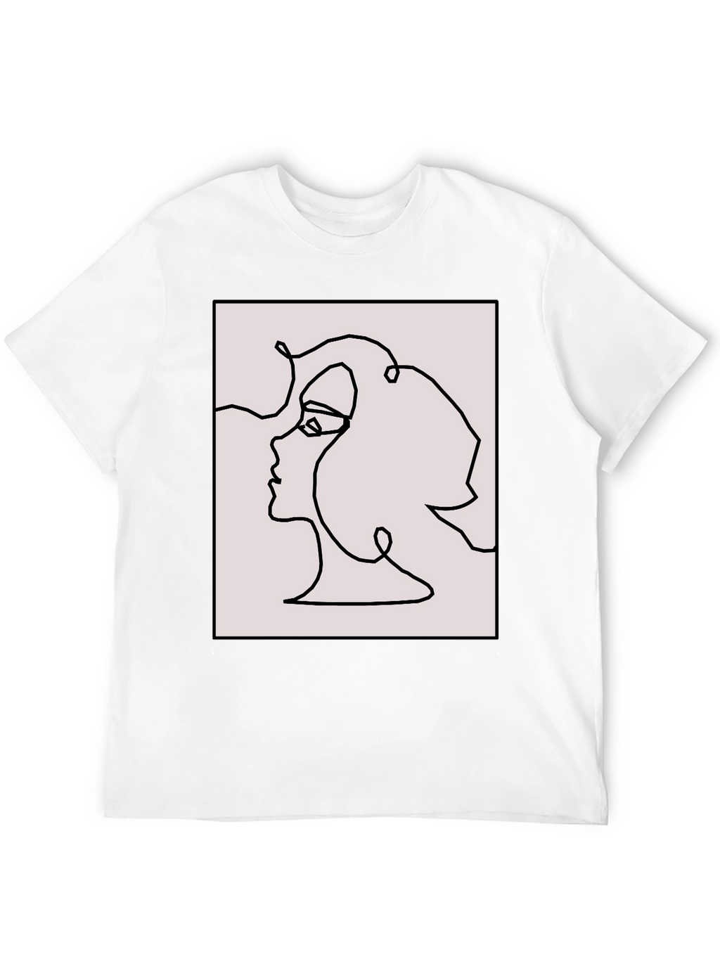 Abstract Face Line Art Graphic Tee