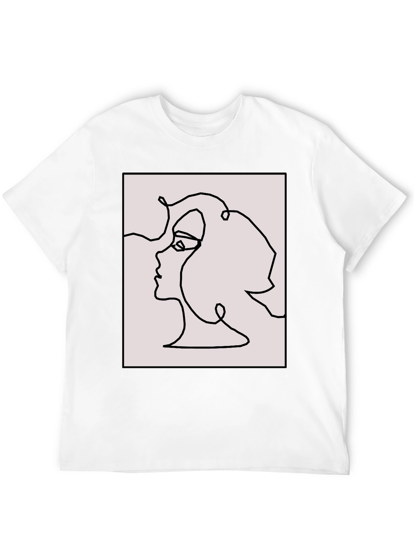 Abstract Face Line Art Graphic Tee