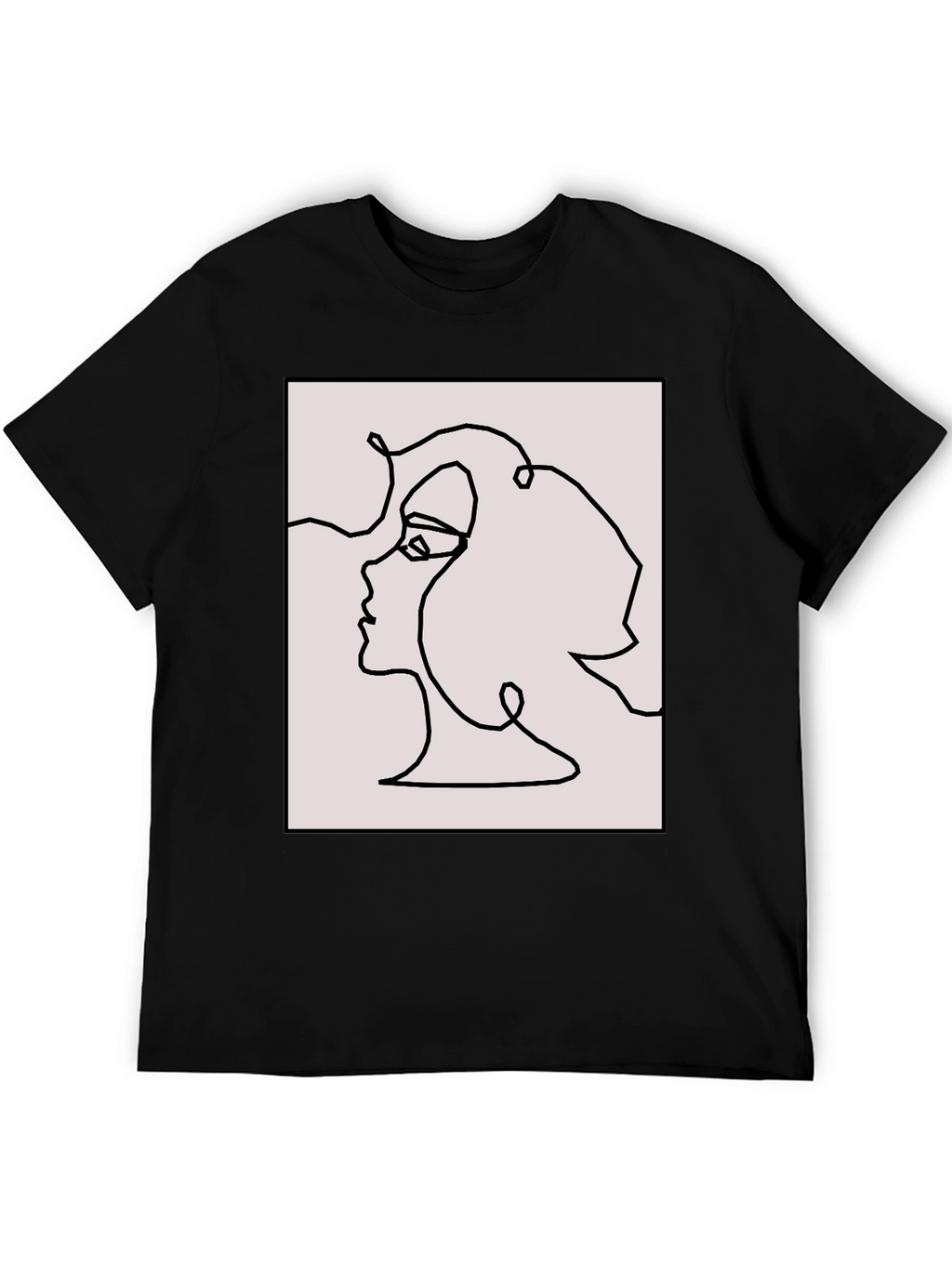 Abstract Face Line Art Graphic Tee
