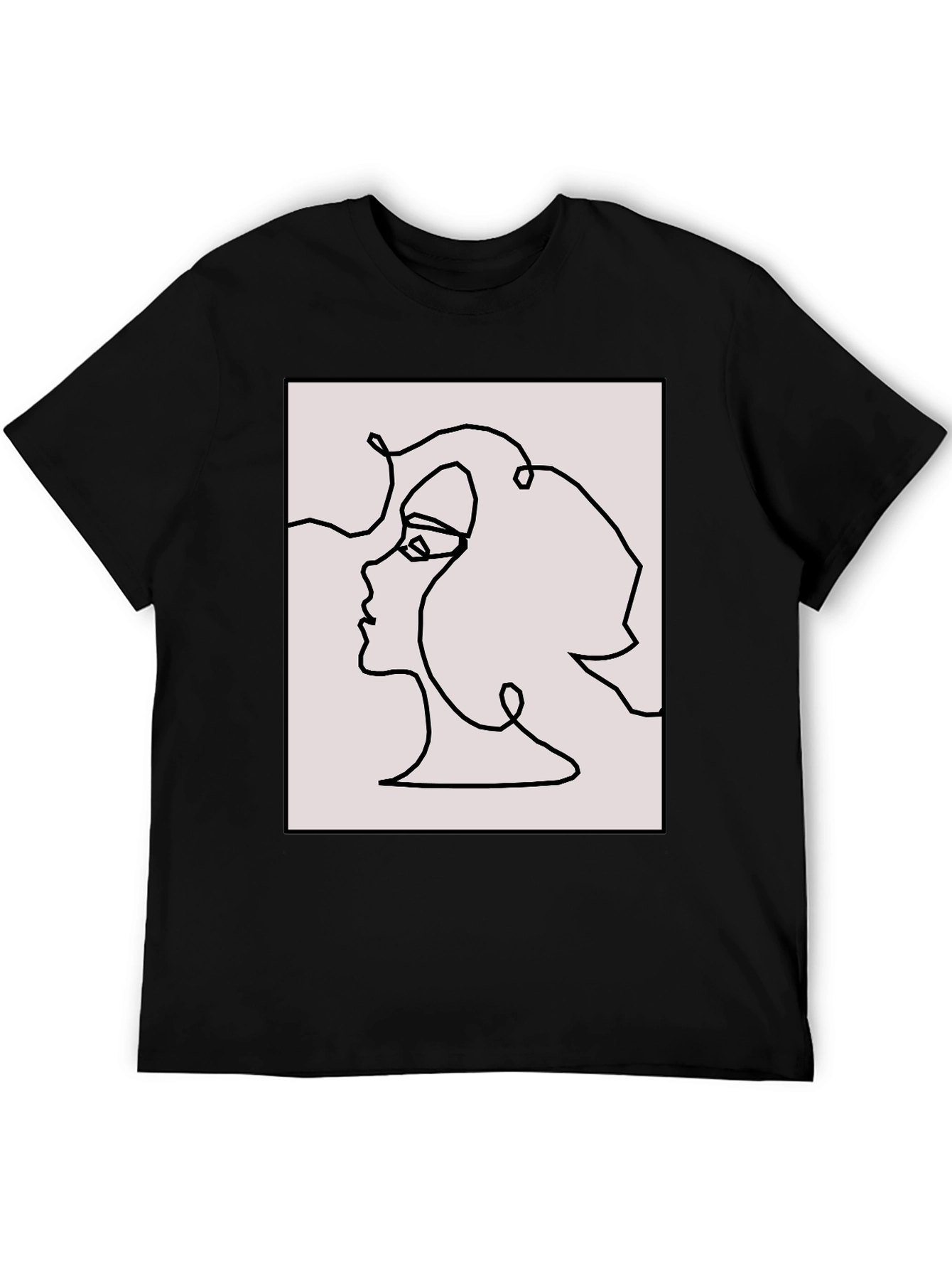 Abstract Face Line Art Graphic Tee
