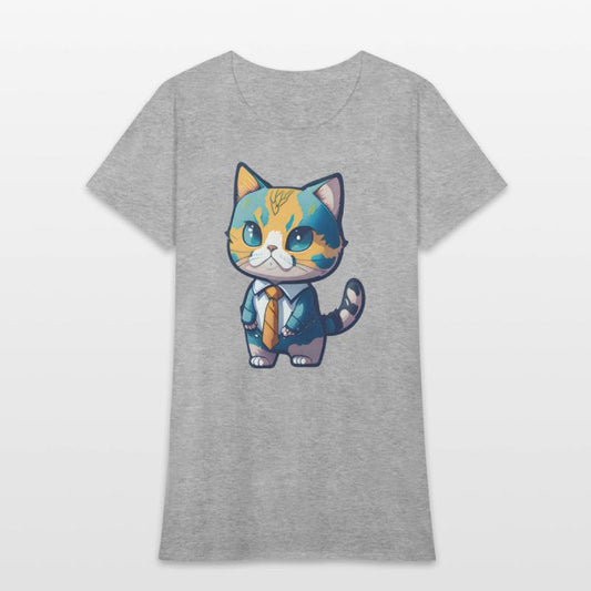 The baby cat wears a cool suit.