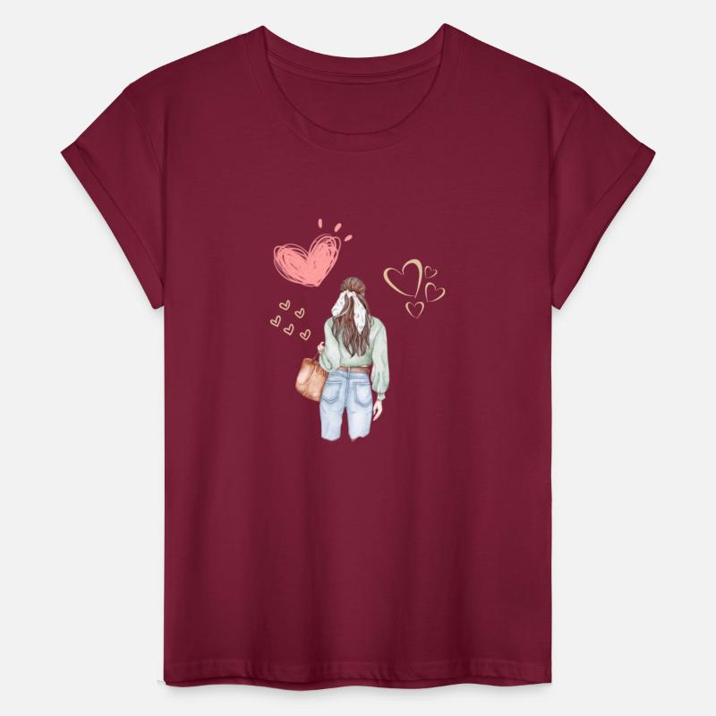 The girl design with heart