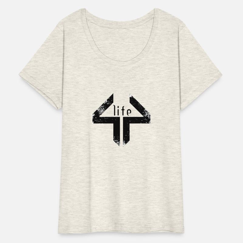 Thick44 life Distressed Logo on Men's T-Shirt