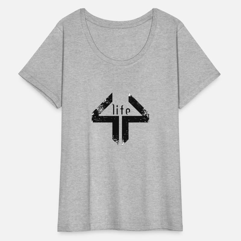 Thick44 life Distressed Logo on Men's T-Shirt