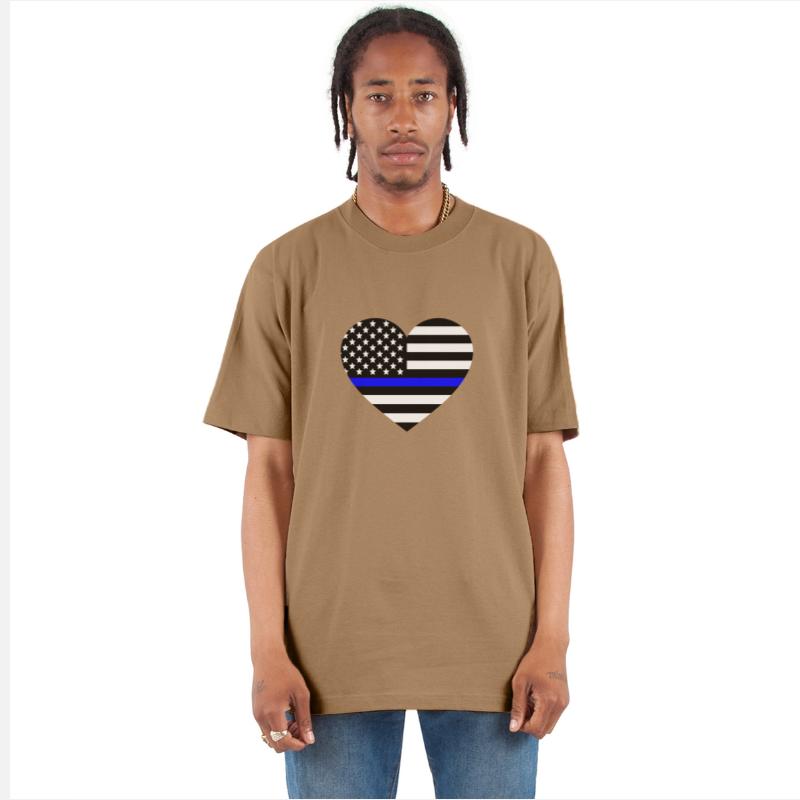 Thin blue line Heart Police Support