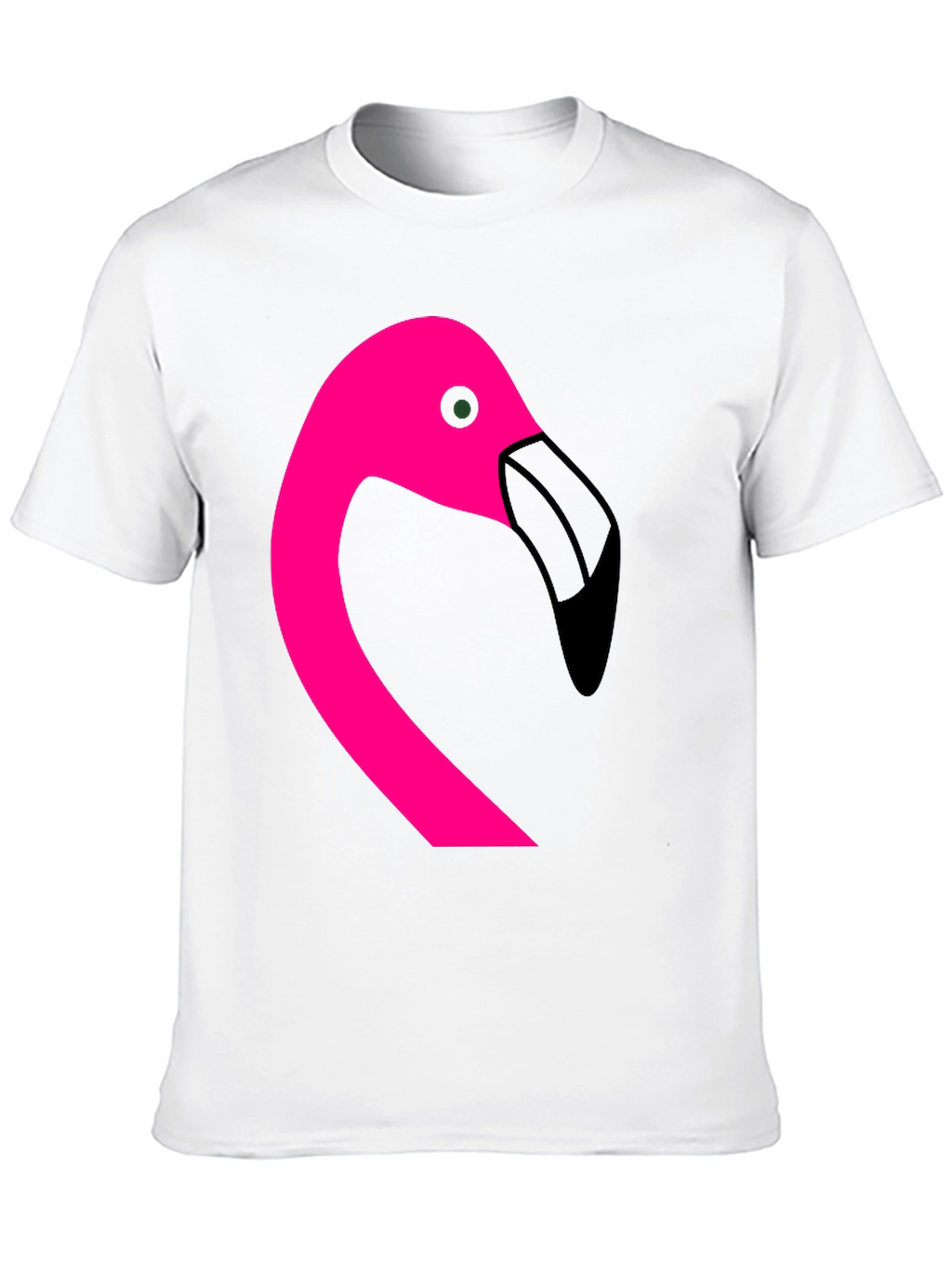 Pink Flamingo Graphic Black T-Shirt