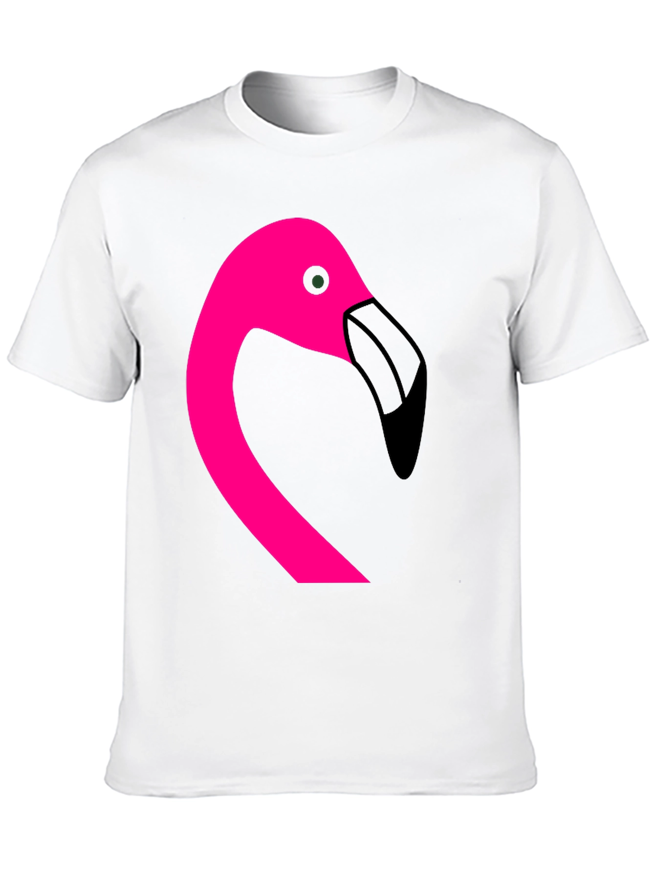 Pink Flamingo Graphic Black T-Shirt