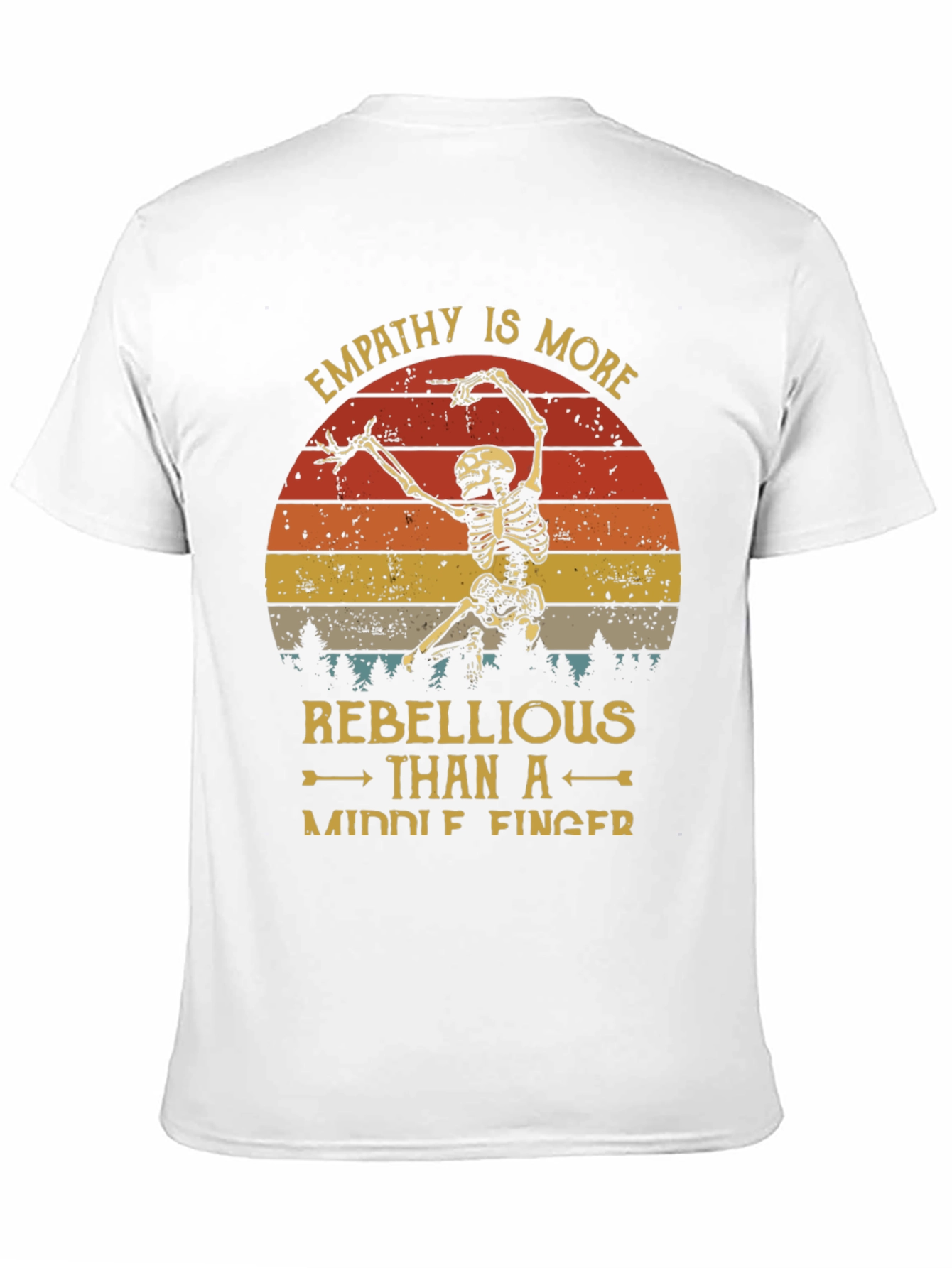 Empathy Skeleton Graphic T-Shirt - Rebellious Tee
