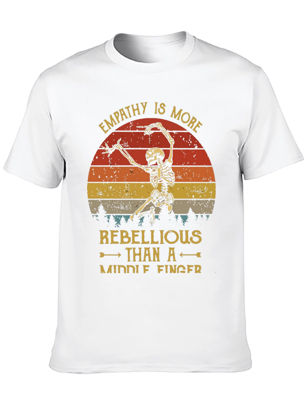 Empathy Skeleton Graphic T-Shirt - Rebellious Tee