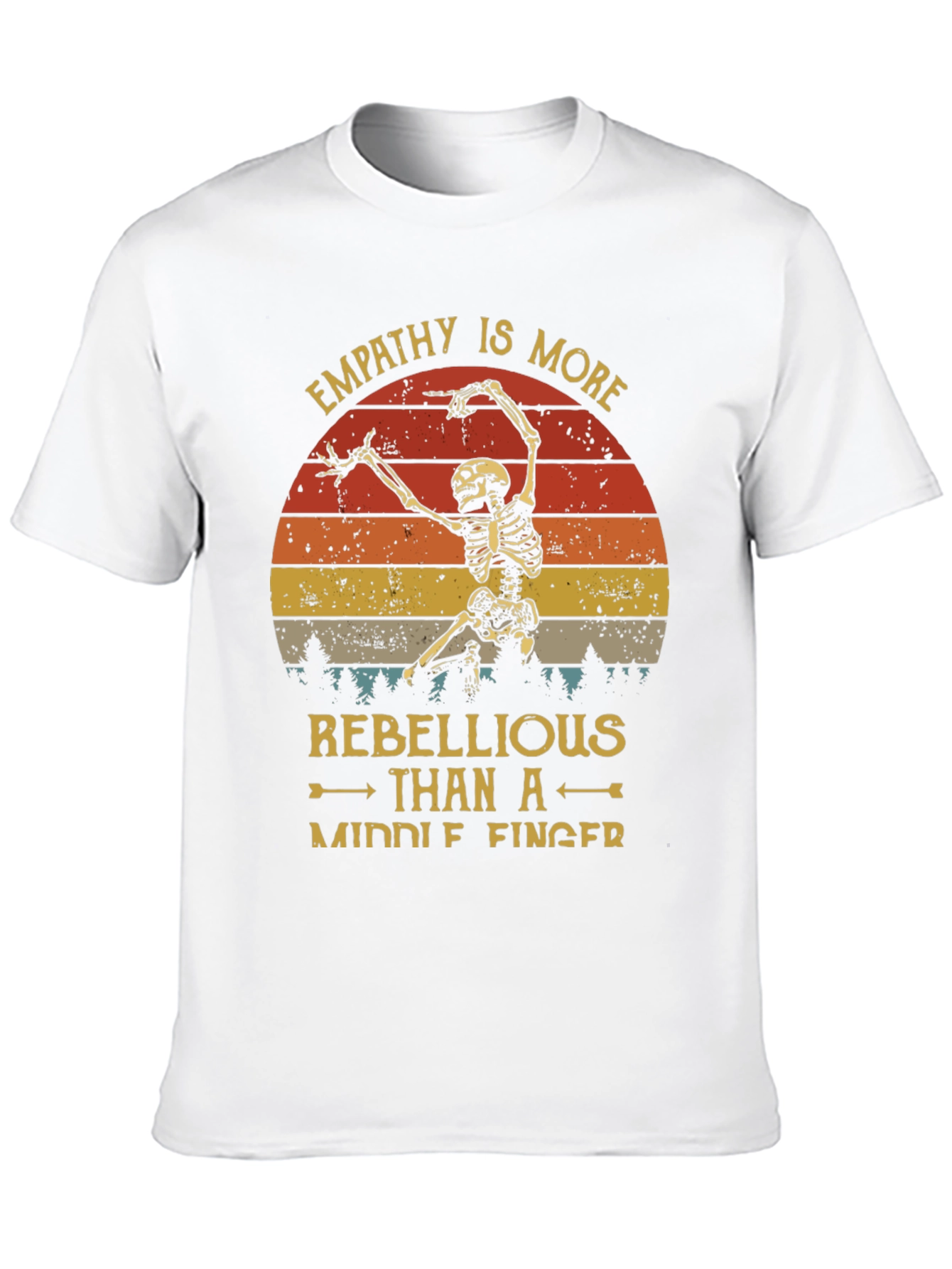 Empathy Skeleton Graphic T-Shirt - Rebellious Tee
