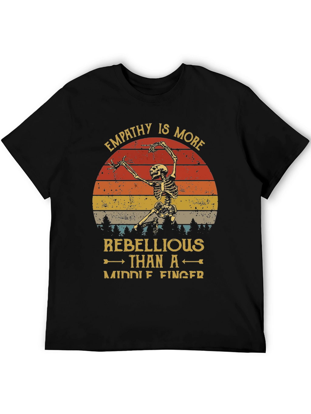 Empathy Skeleton Graphic T-Shirt - Rebellious Tee