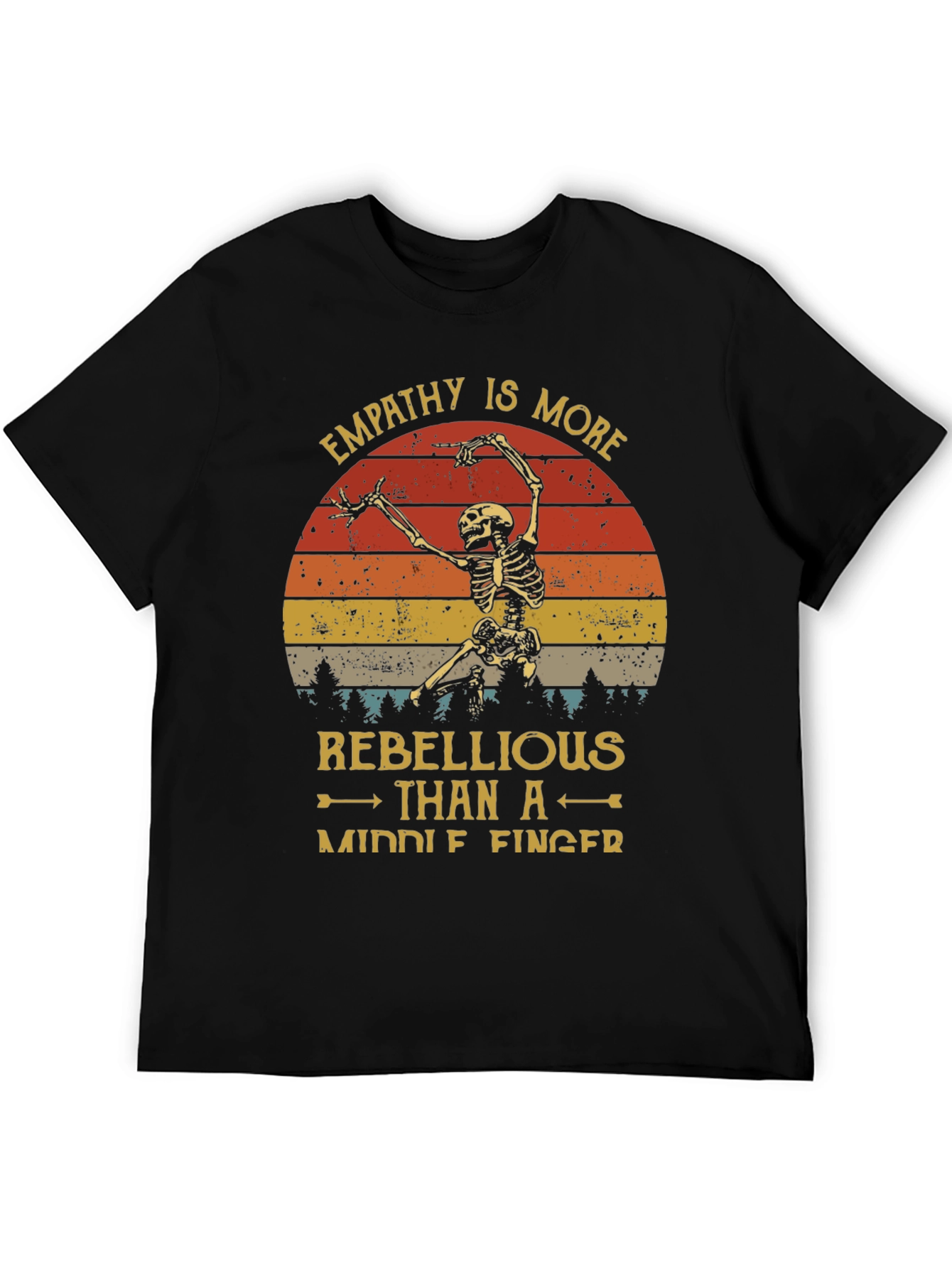 Empathy Skeleton Graphic T-Shirt - Rebellious Tee