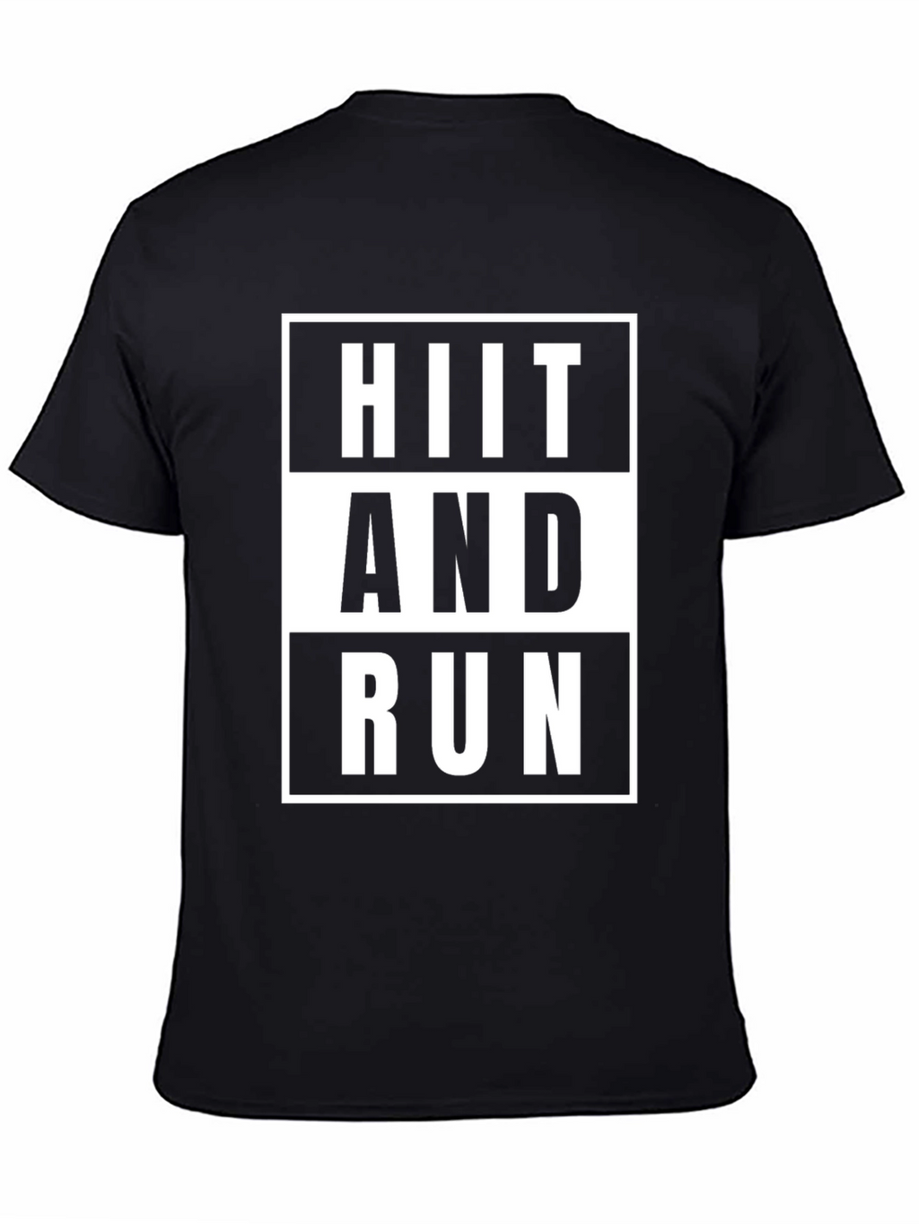 HIIT And Run Graphic T-Shirt - Black Cotton Tee