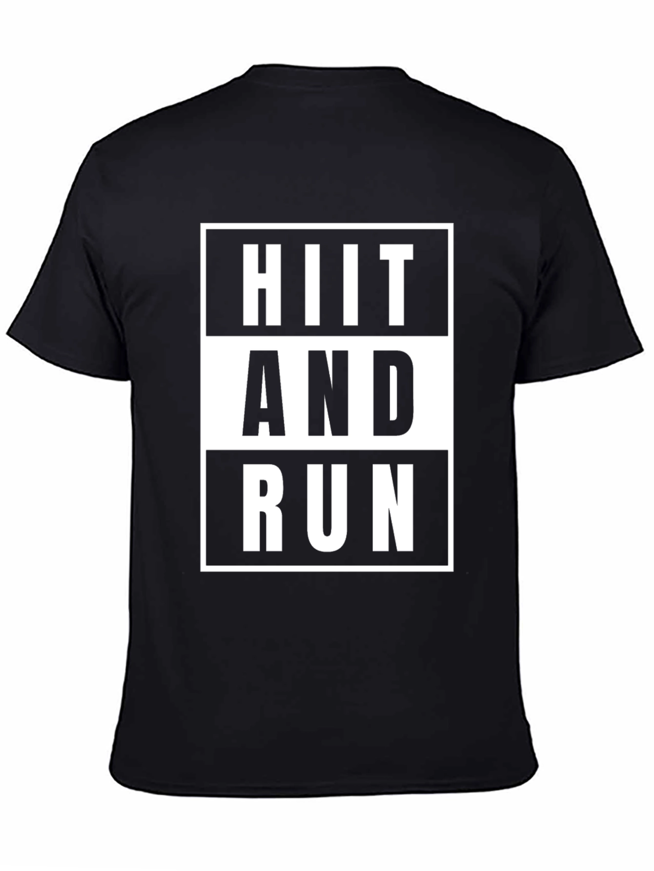 HIIT And Run Graphic T-Shirt - Black Cotton Tee