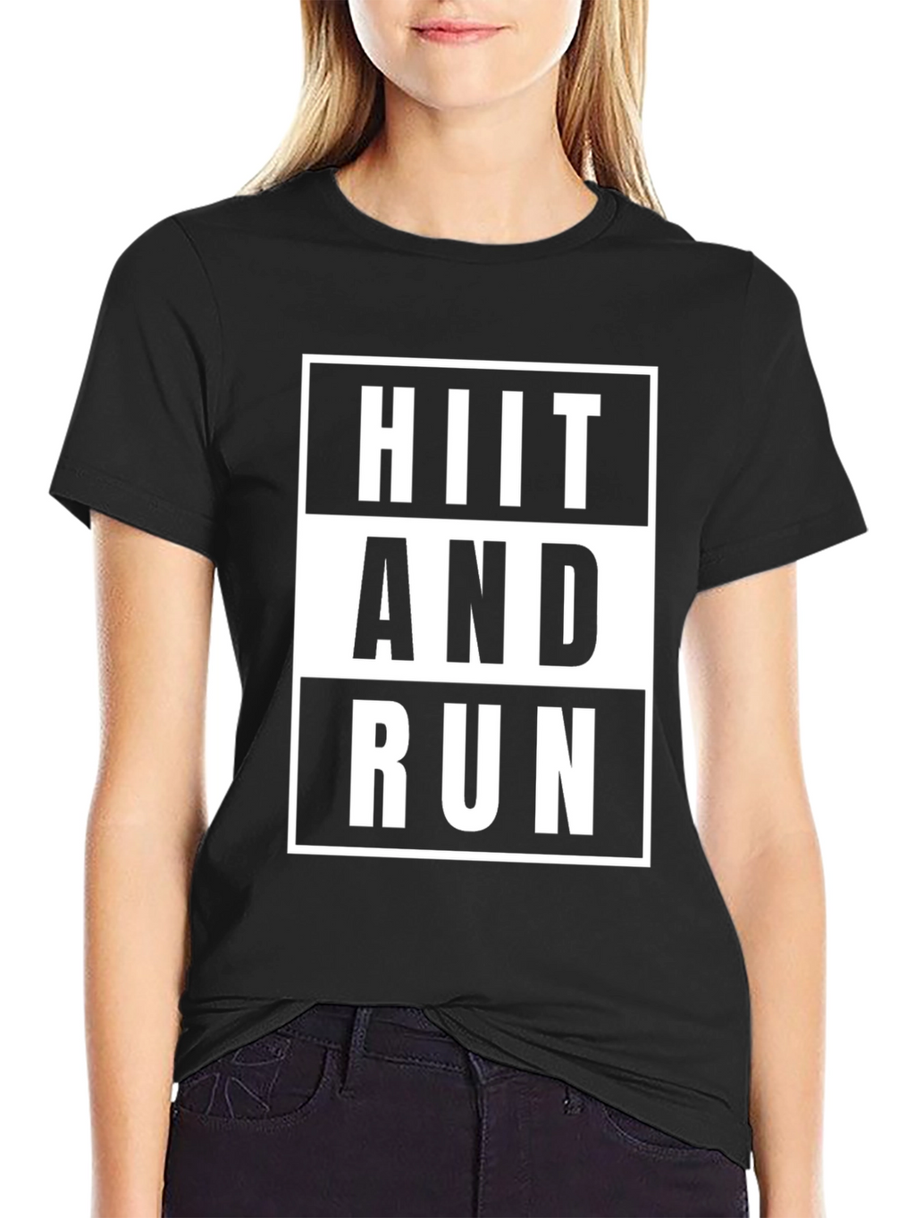 HIIT And Run Graphic T-Shirt - Black Cotton Tee