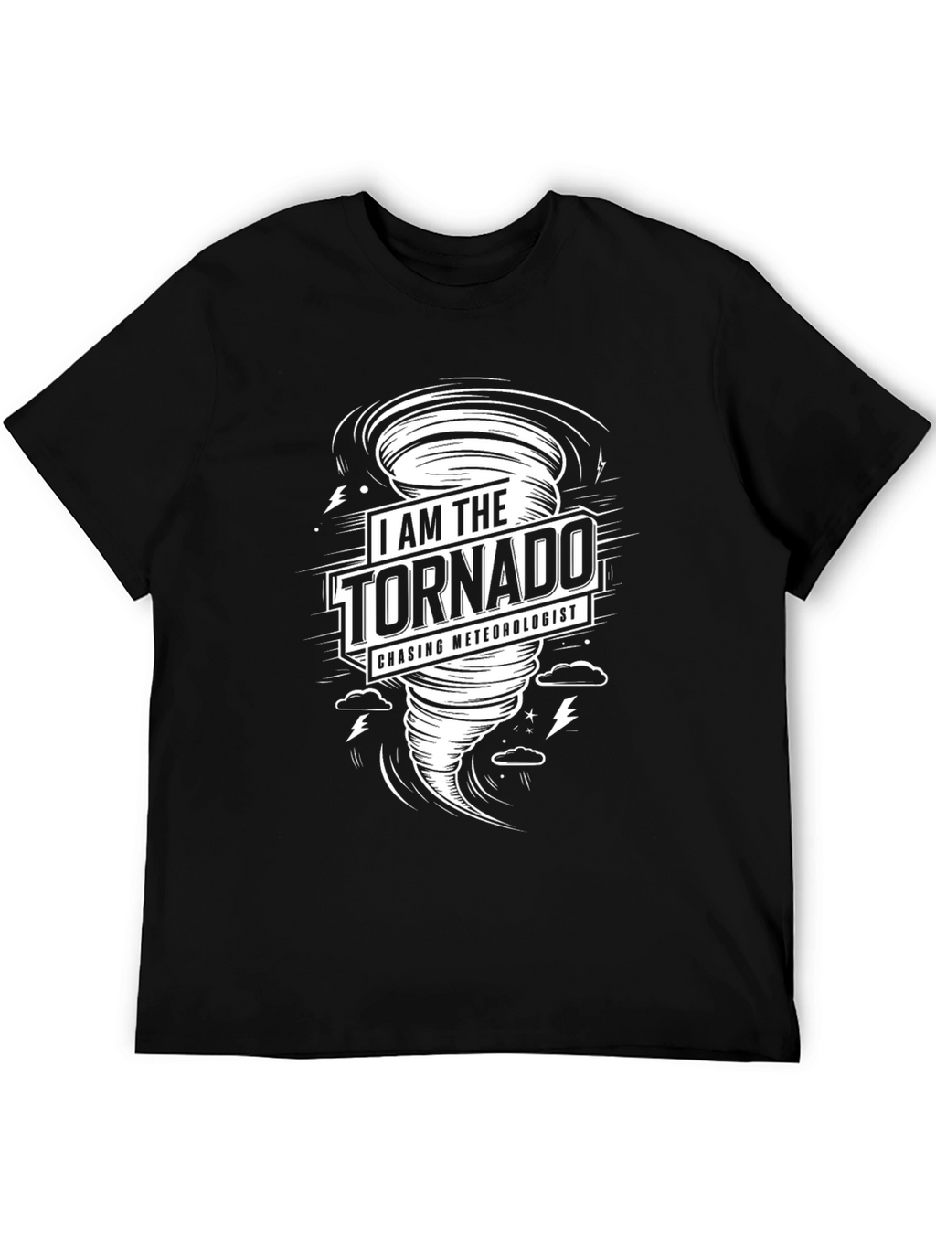 Tornado Meteorologist Black Graphic Tee