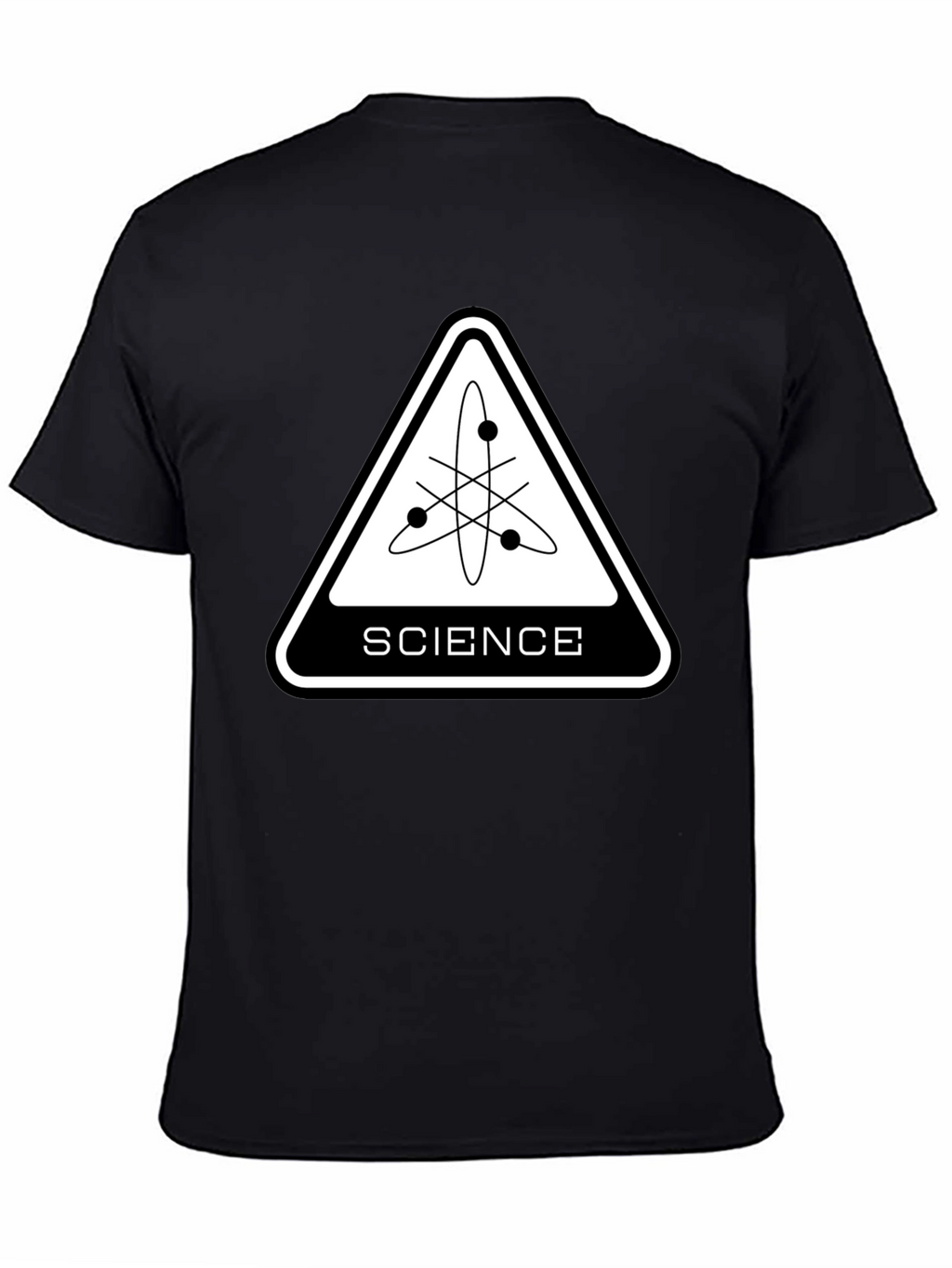 Science Atom Graphic Black T-Shirt