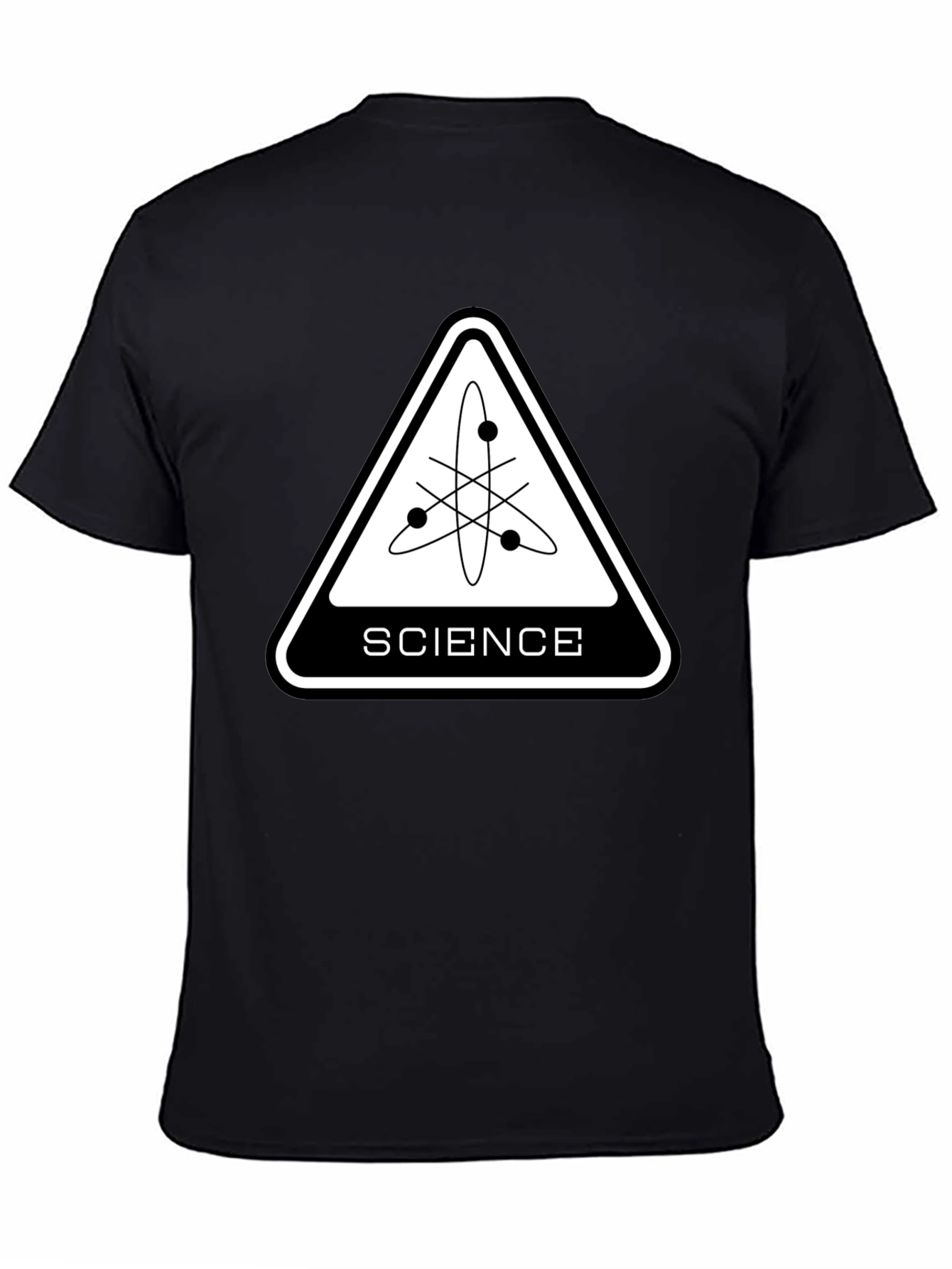 Science Atom Graphic Black T-Shirt