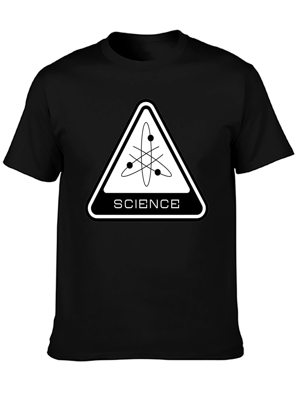 Science Atom Graphic Black T-Shirt