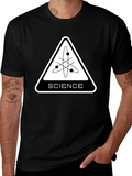 Science Atom Graphic Black T-Shirt