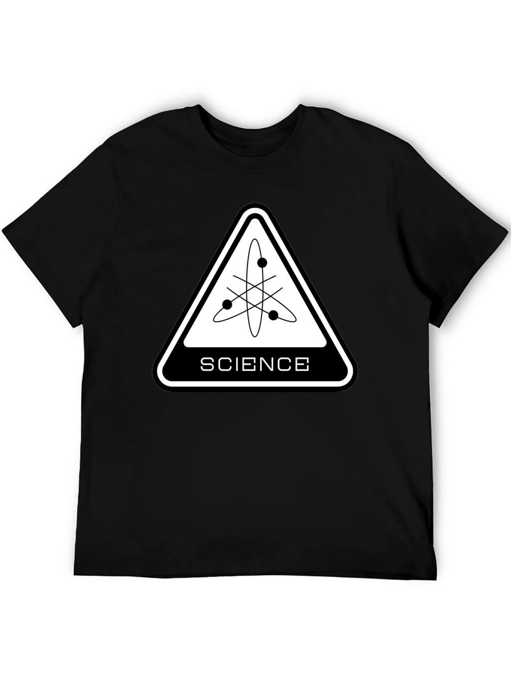Science Atom Graphic Black T-Shirt
