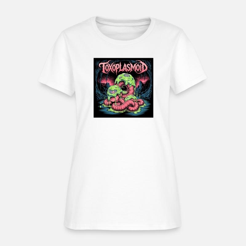 TOXOPLASMOID – Horror Death Metal Logo with Pink