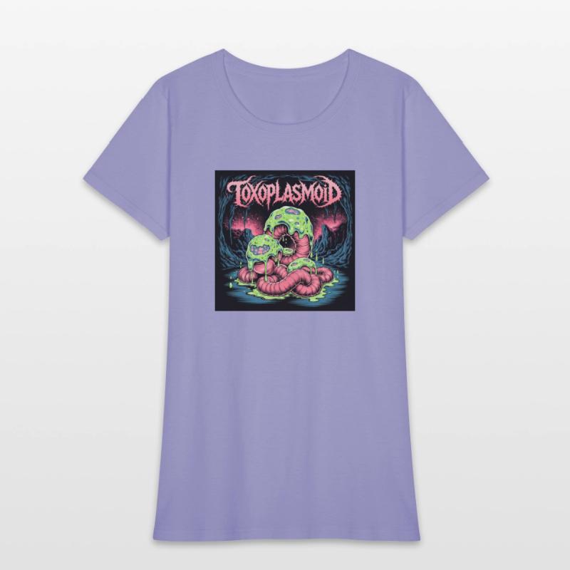 TOXOPLASMOID – Horror Death Metal Logo with Pink
