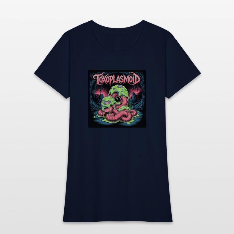 TOXOPLASMOID – Horror Death Metal Logo with Pink