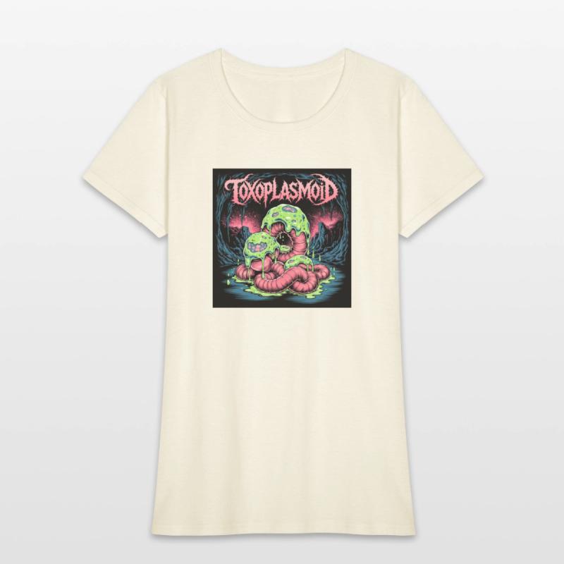 TOXOPLASMOID – Horror Death Metal Logo with Pink