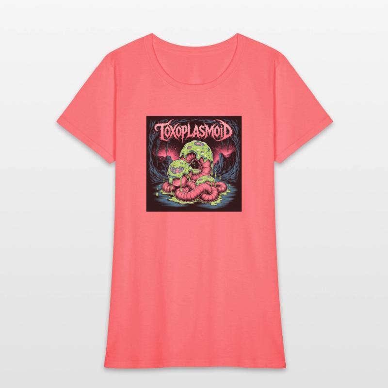 TOXOPLASMOID – Horror Death Metal Logo with Pink