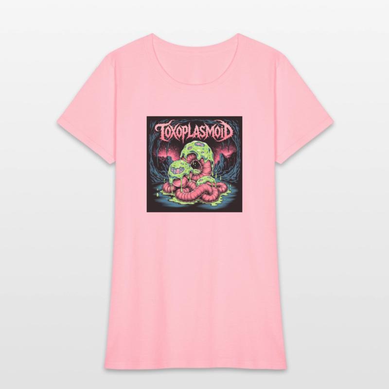 TOXOPLASMOID – Horror Death Metal Logo with Pink
