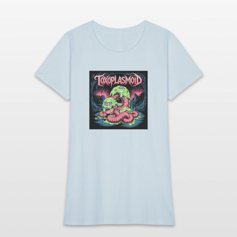 TOXOPLASMOID – Horror Death Metal Logo with Pink