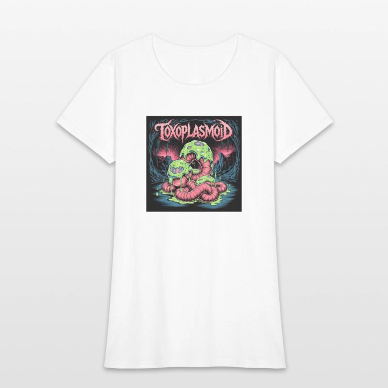 TOXOPLASMOID – Horror Death Metal Logo with Pink