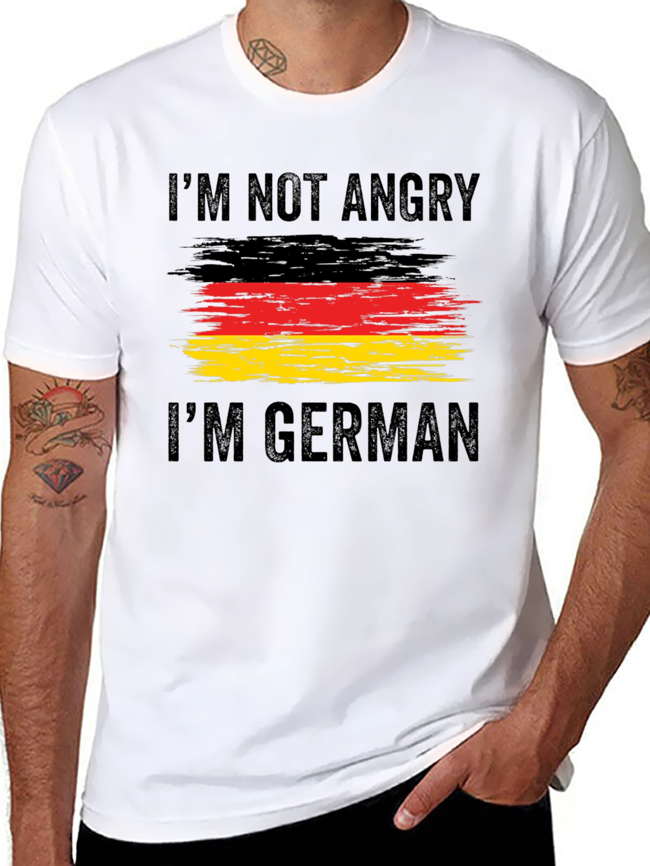 Im Not Angry Im German T-Shirt Black