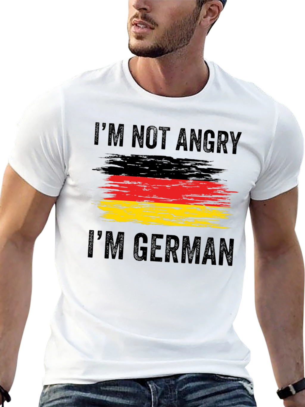 Im Not Angry Im German T-Shirt Black