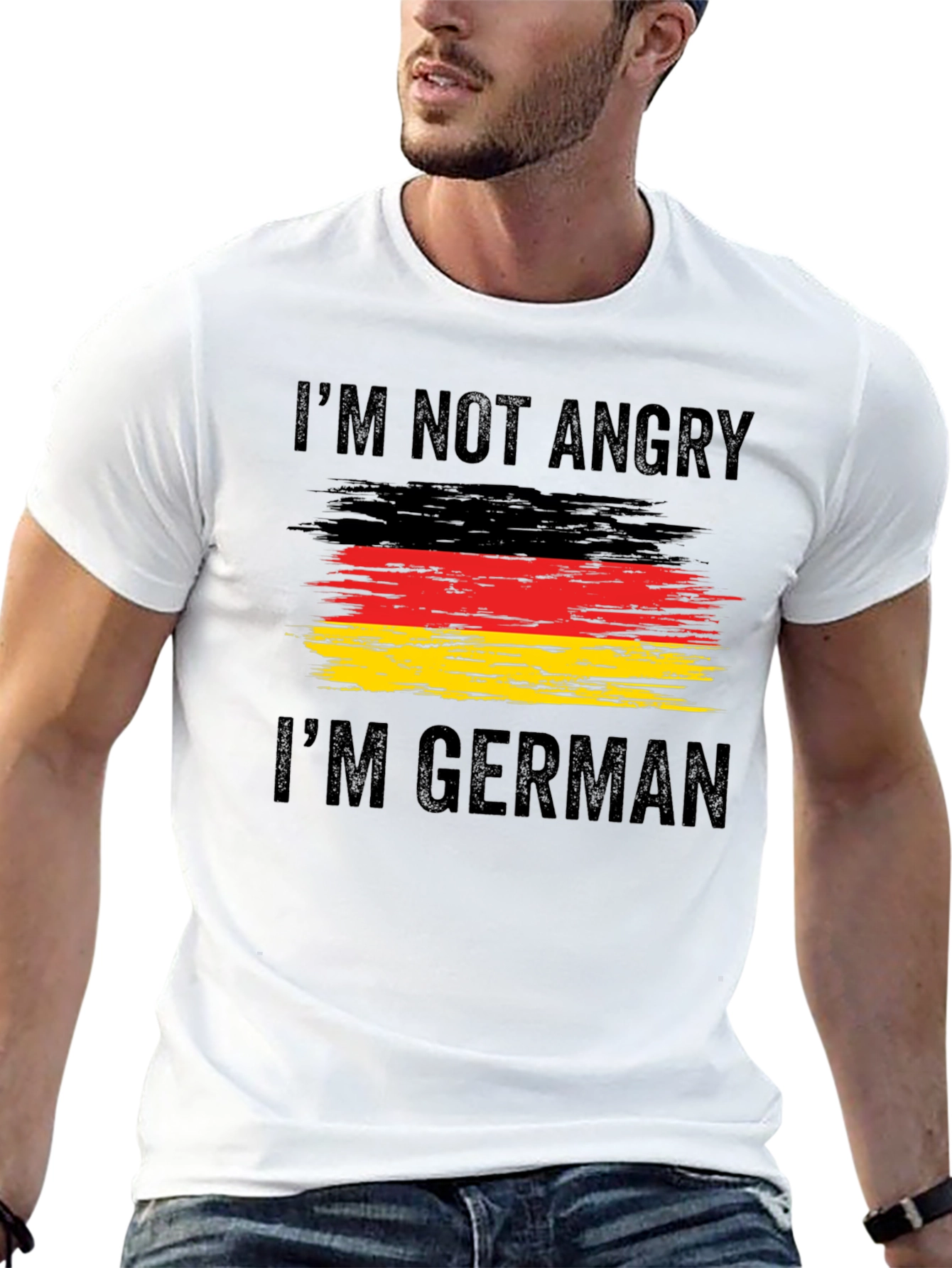 Im Not Angry Im German T-Shirt Black