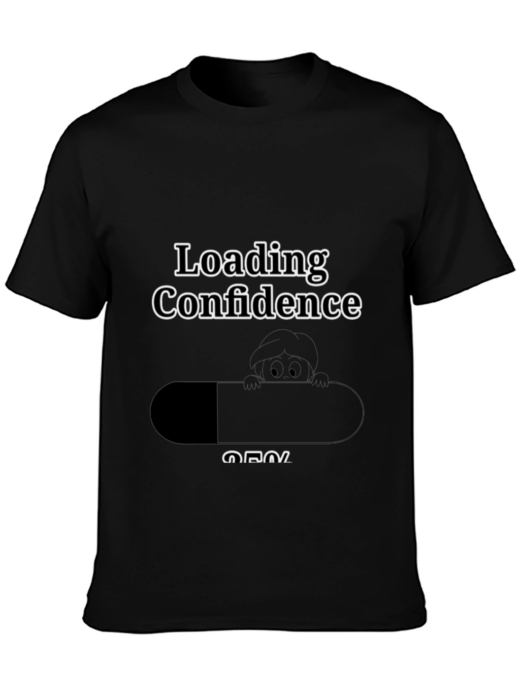 Loading Confidence Graphic T-Shirt - Black