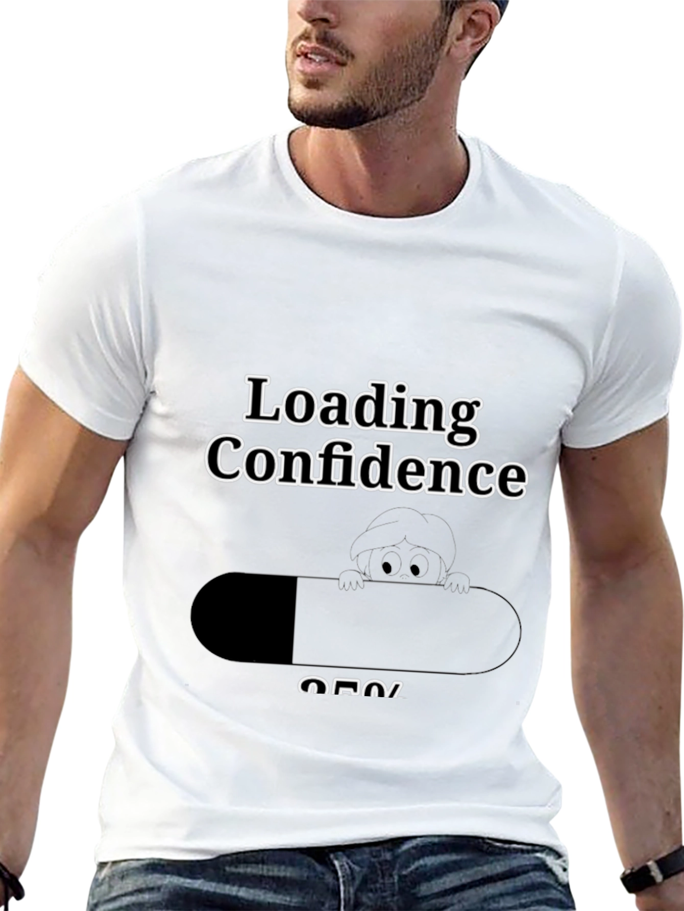 Loading Confidence Graphic T-Shirt - Black