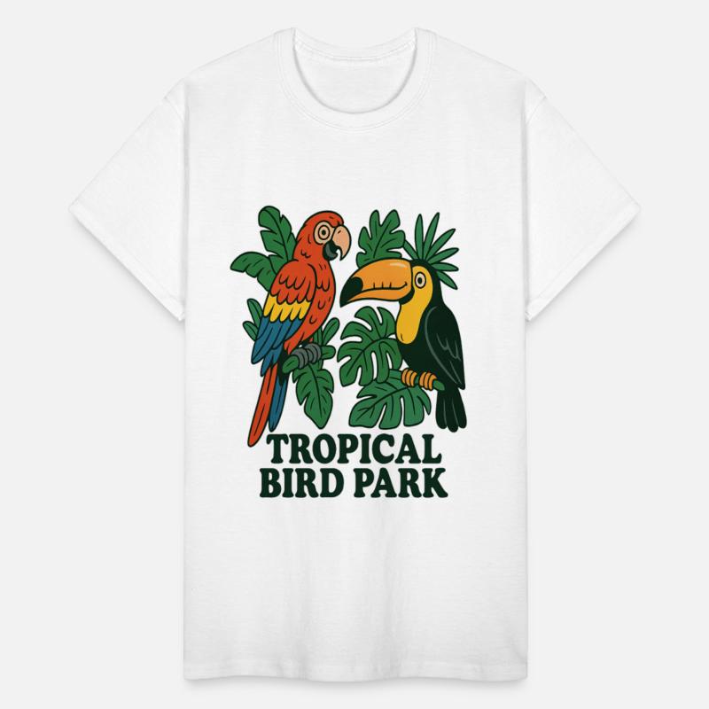 Tropical Bird Park Nature Illustration