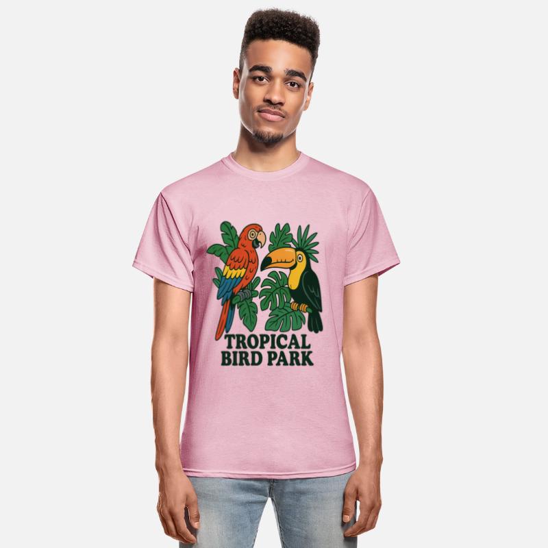 Tropical Bird Park Nature Illustration