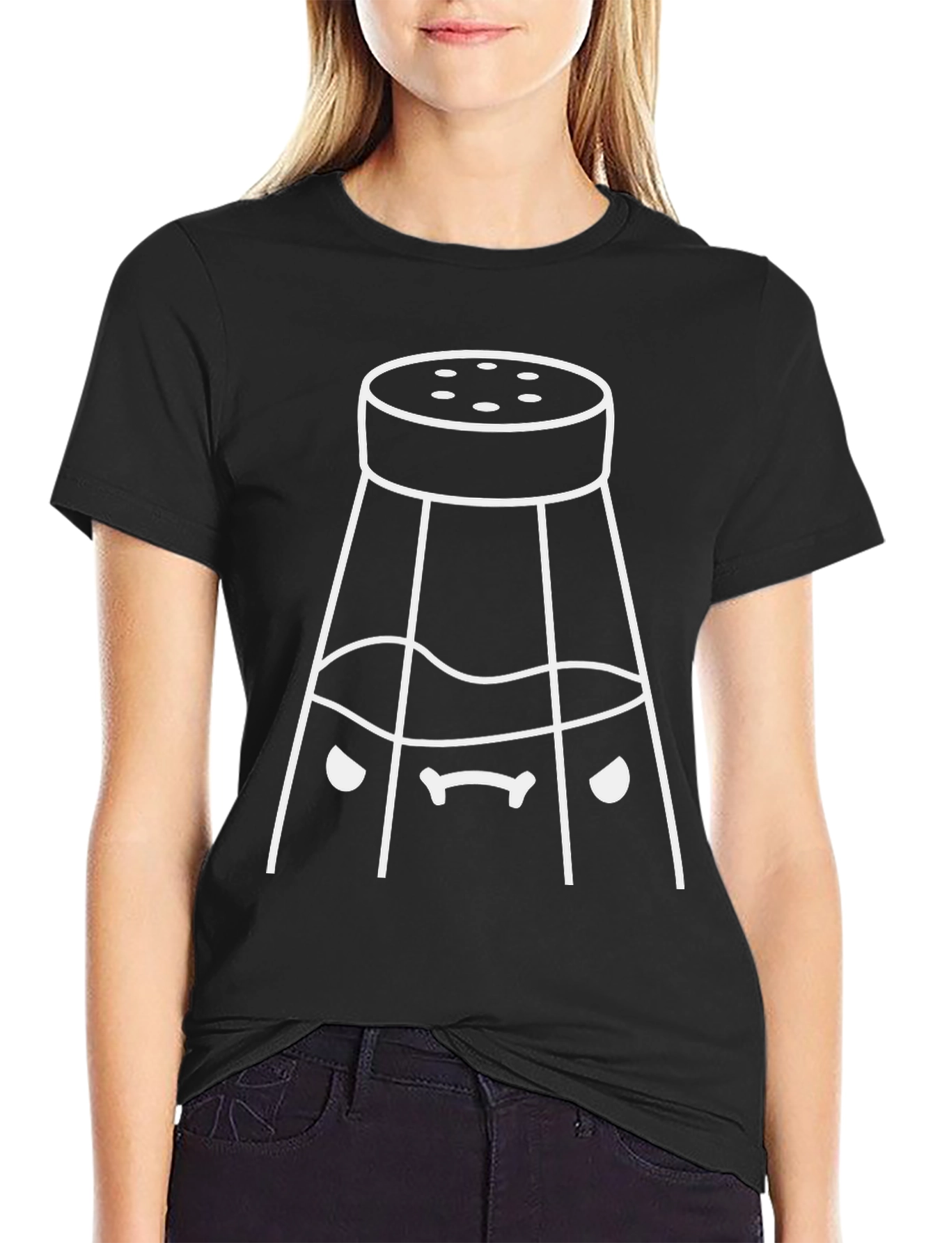 Funny Salt Shaker Graphic T-Shirt - Unisex Black Tee